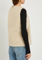 Barbour Dulsie Corduroy-trim Fleece Gilet Ecru