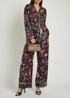 LA Double J Zooflora Printed Silk-twill Trousers Multicoloured