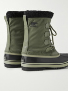 Sorel - 1964 Pac™ Faux Shearling-Trimmed Nylon-Ripstop and Rubber Snow Boots - Green