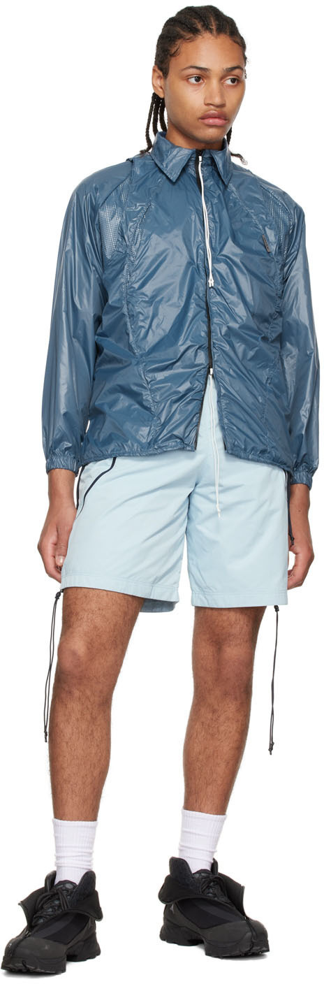 Saul Nash Blue Nylon Shorts