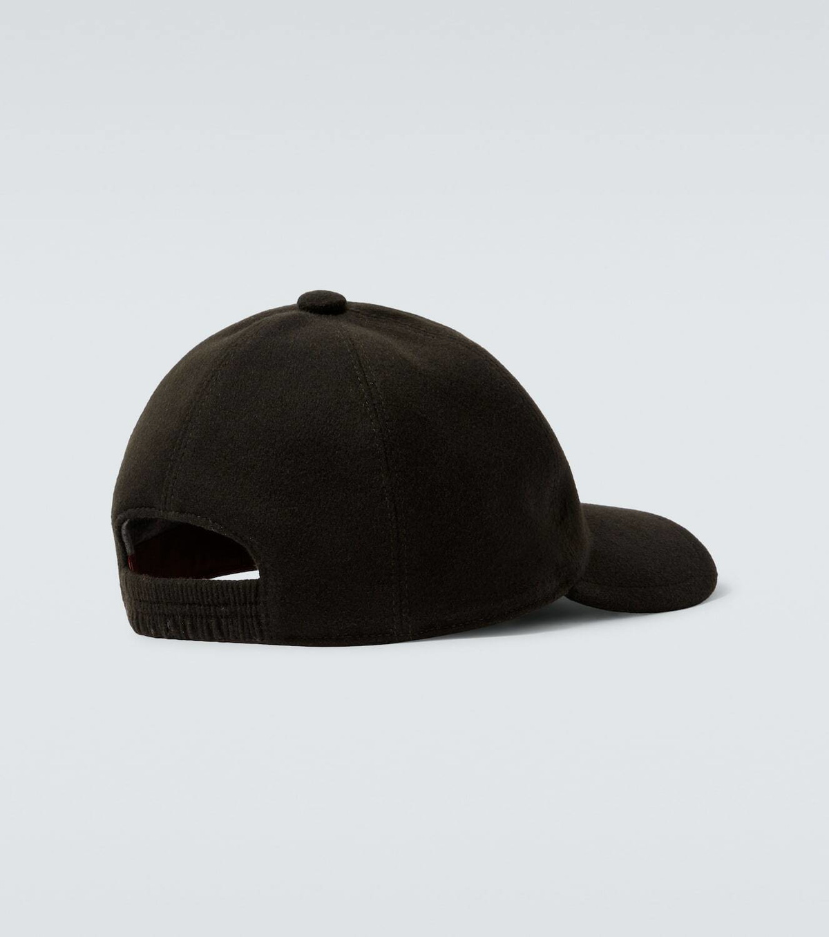 Loro Piana Logo embroidered suede baseball cap