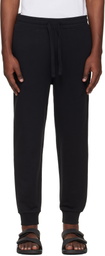 Hugo Black Logo Print Cuffed Tracksuit Pants
