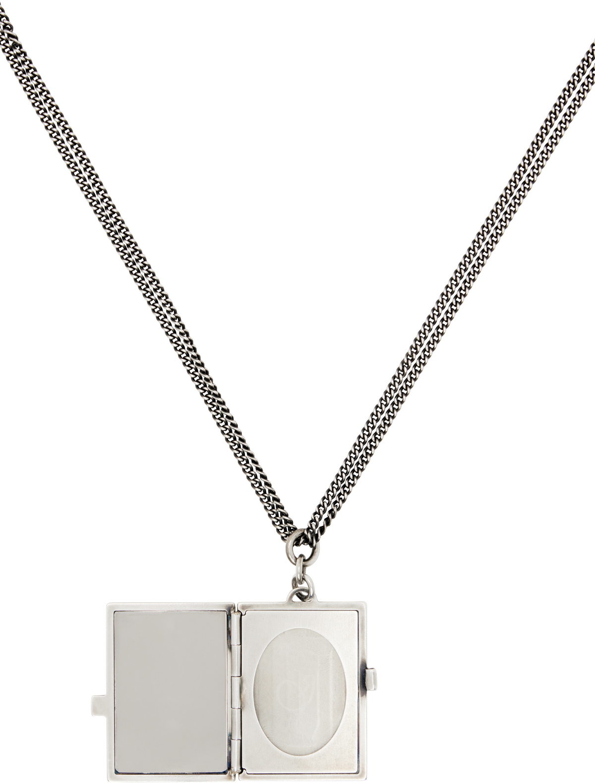 Ann Demeulemeester Silver Apo Memory Photo Holder Necklace Ann