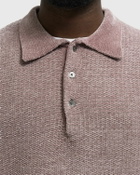 Thisisneverthat Velvet Knit Polo pink Men
