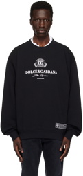 Dolce&Gabbana Black 'Dolce&Gabbana' Logo Print Sweatshirt