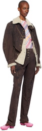 Kiko Kostadinov Brown Paneled Levi's Edition Jeans