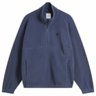 Polar Skate Co. Men's Ivan Half Zip Fleece Sweatshirt in Grey Blue