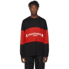 mastermind WORLD Black and Red Boxy Colorblocked Long Sleeve T-Shirt