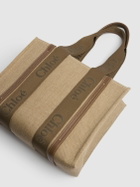 CHLOÉ Woody Linen Tote Bag