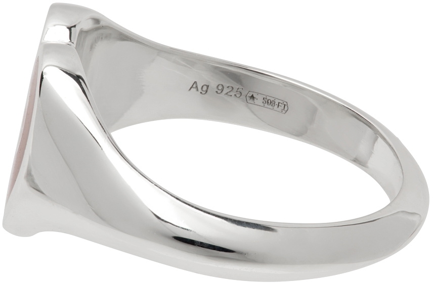Red G Rings Gucci Silver & Red Heart Interlocking G Ring Gucci