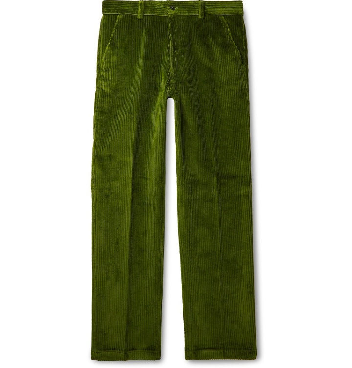 Photo: AMI - Green Cotton-Corduroy Suit Trousers - Green