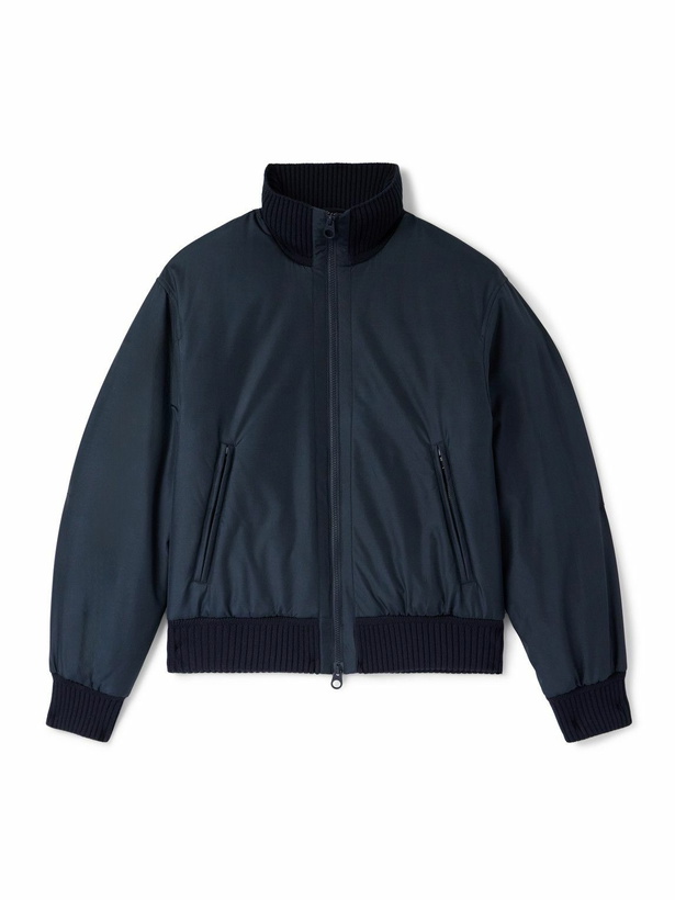 Photo: Loro Piana - Denzel Padded Storm System® Silk Tech Bomber Jacket - Blue