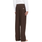 Tekla Brown Poplin Pyjama Pants
