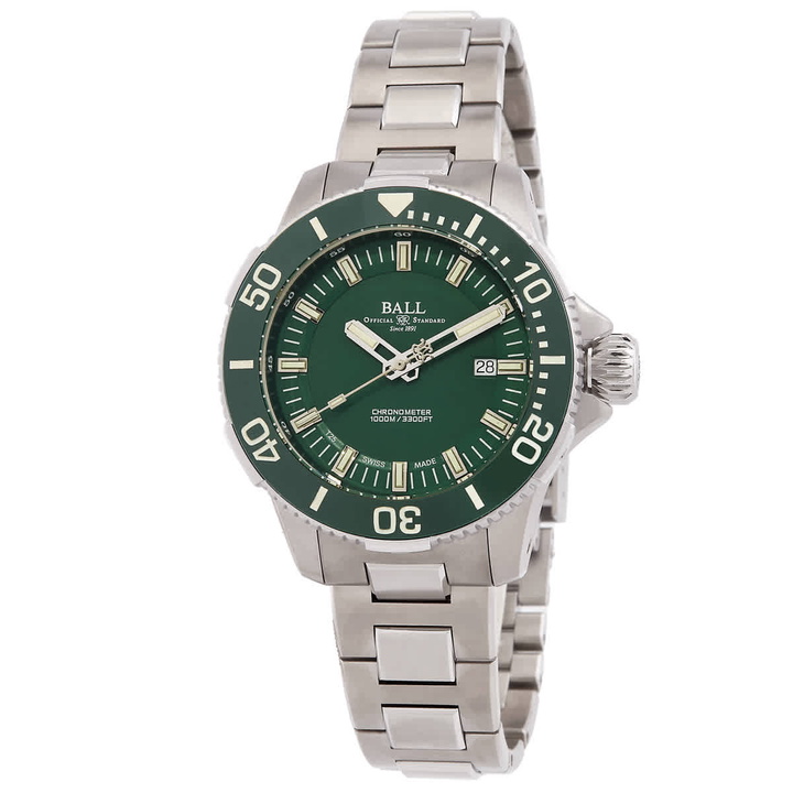 Photo: Ball Engineer Hydrocarbon Deep Quest Automatic Green Dial Watch DM3002A-S4CJ-GR