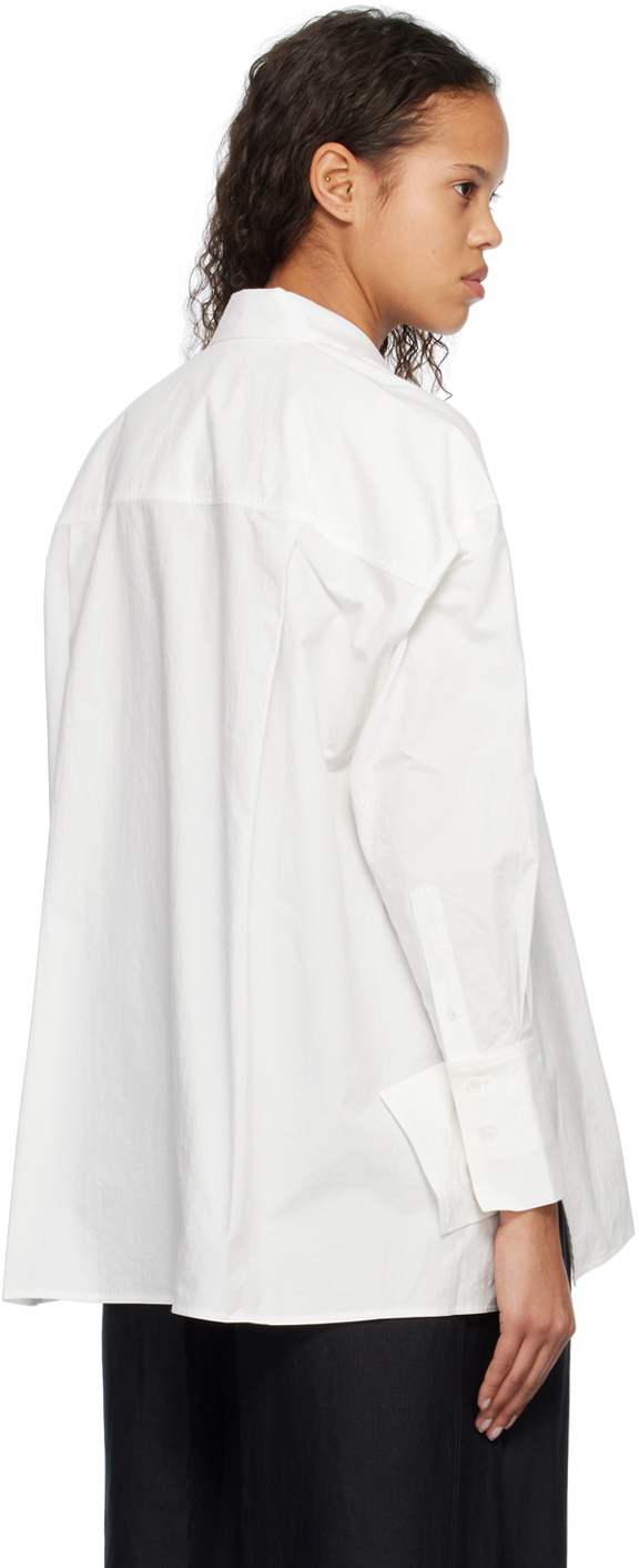 Subtle Le Nguyen White Crinkled Shirt