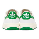 adidas Originals White and Green Rod Laver Sneakers