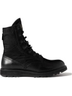 Belstaff - Strorm Leather and Webbing-Trimmed CORDURA Boots - Black