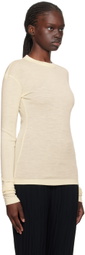 BITE Off-White Crewneck Long Sleeve T-Shirt