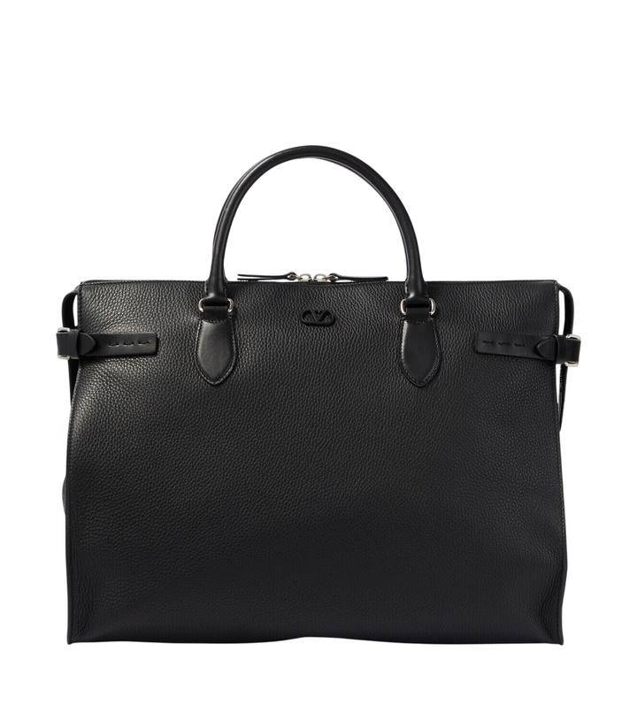 Photo: Valentino Garavani VLogo leather briefcase
