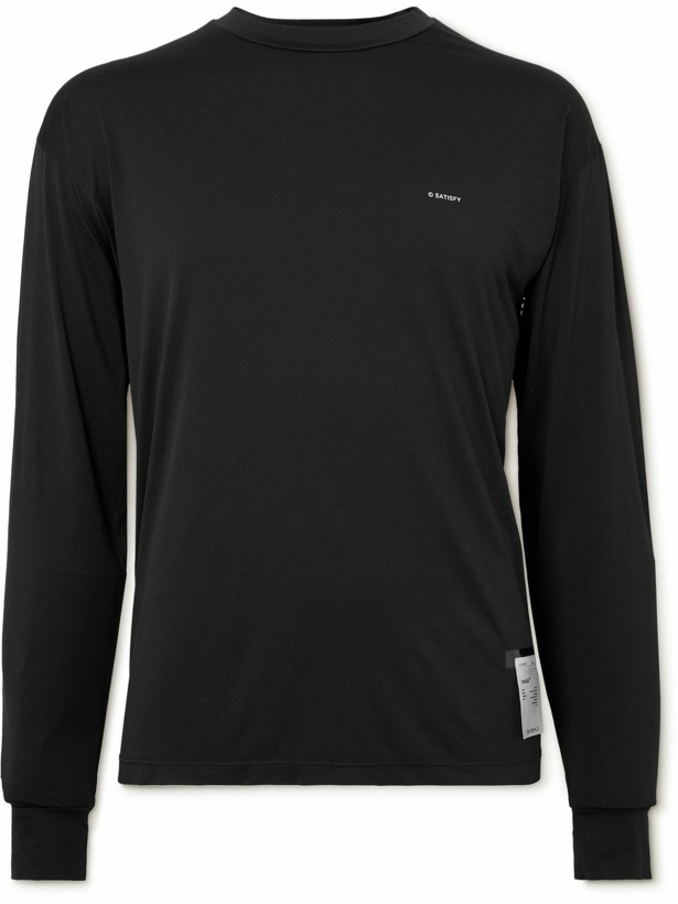 Photo: Satisfy - Printed AuraLite™ Jersey T-Shirt - Black
