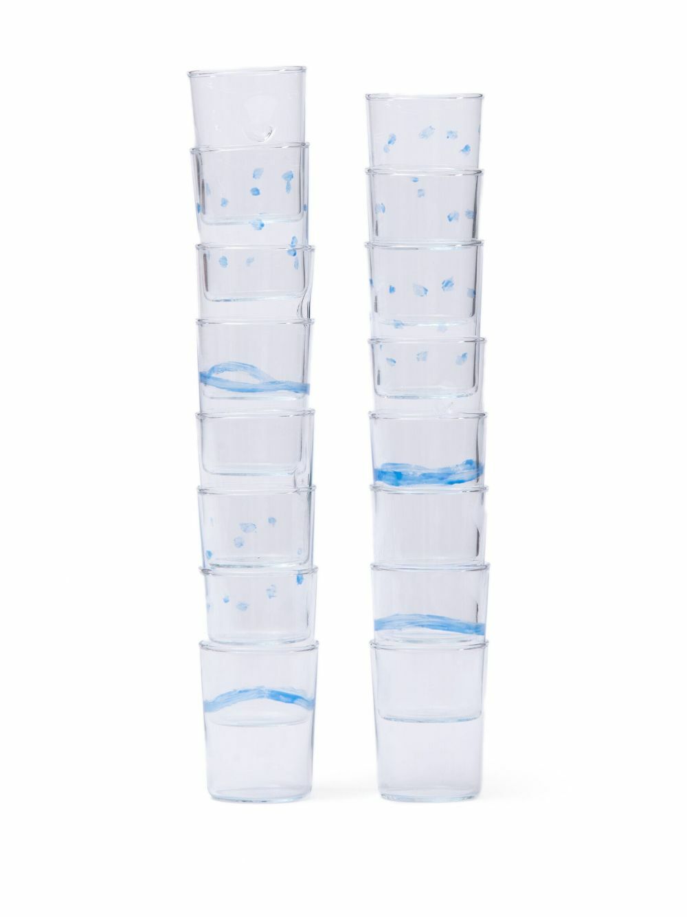 NIKO JUNE Blue Soft Serve Line Glass Set