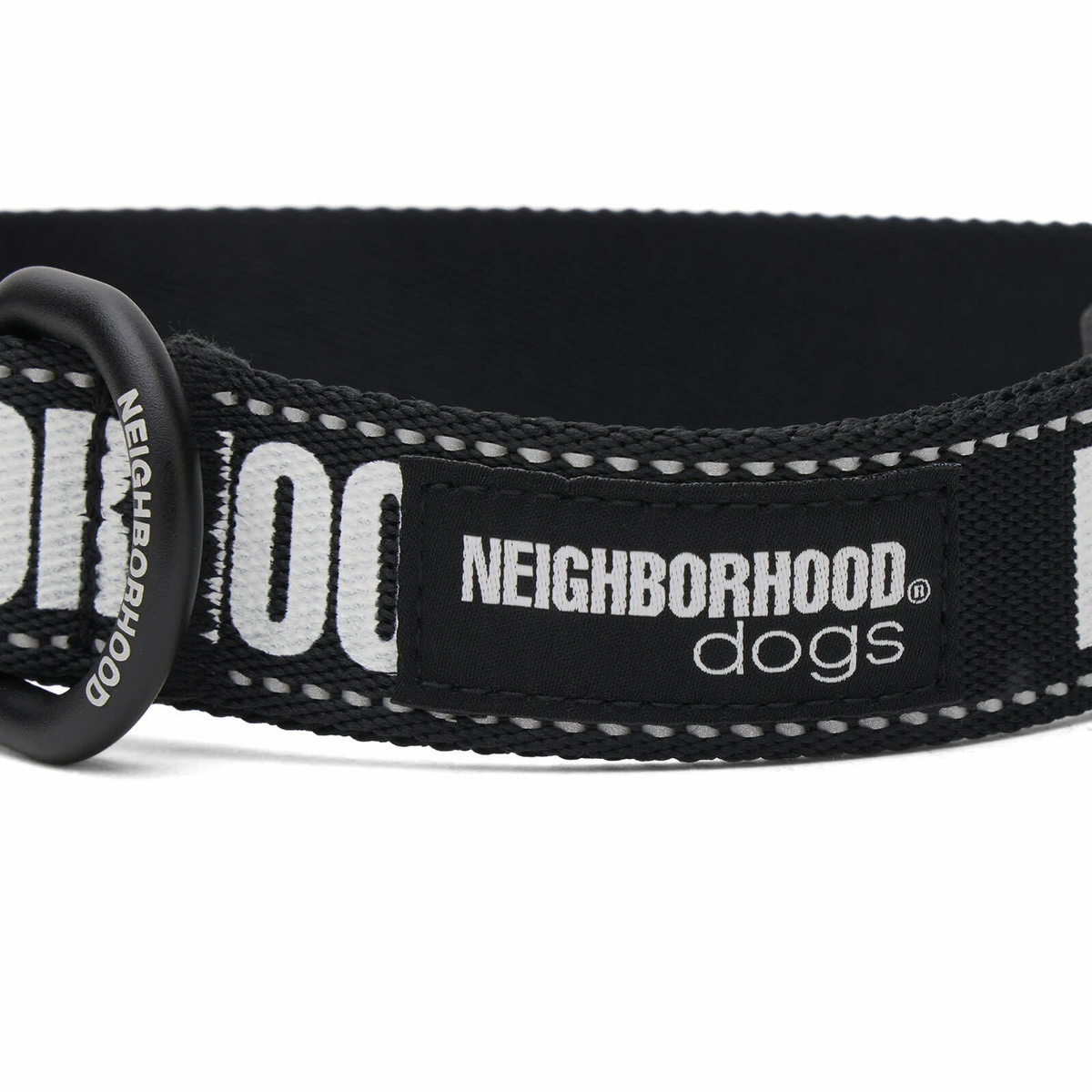 Neighborhood Men's Wide Dog Collar in Black 