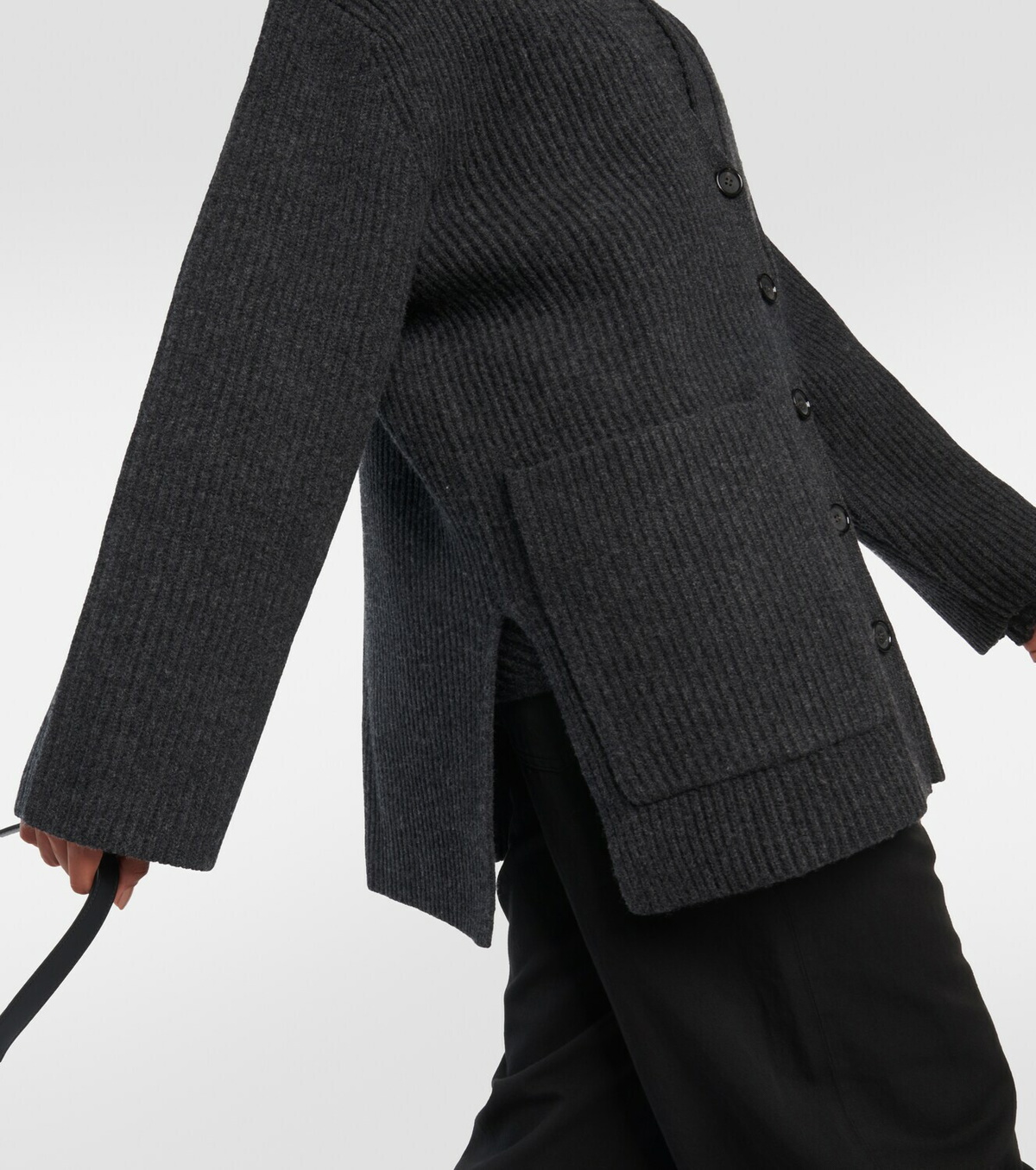 Toteme Oversized rib-knit wool cardigan