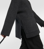 Toteme Oversized rib-knit wool cardigan