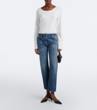 The Row Sally Small leather top-handle bag