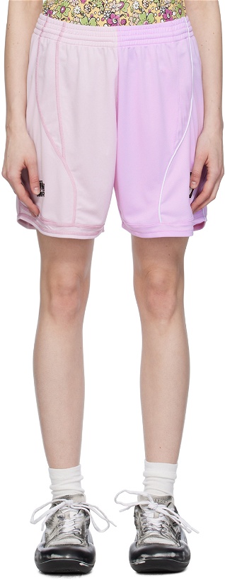 Photo: Martine Rose Purple & Pink Half And Half Shorts