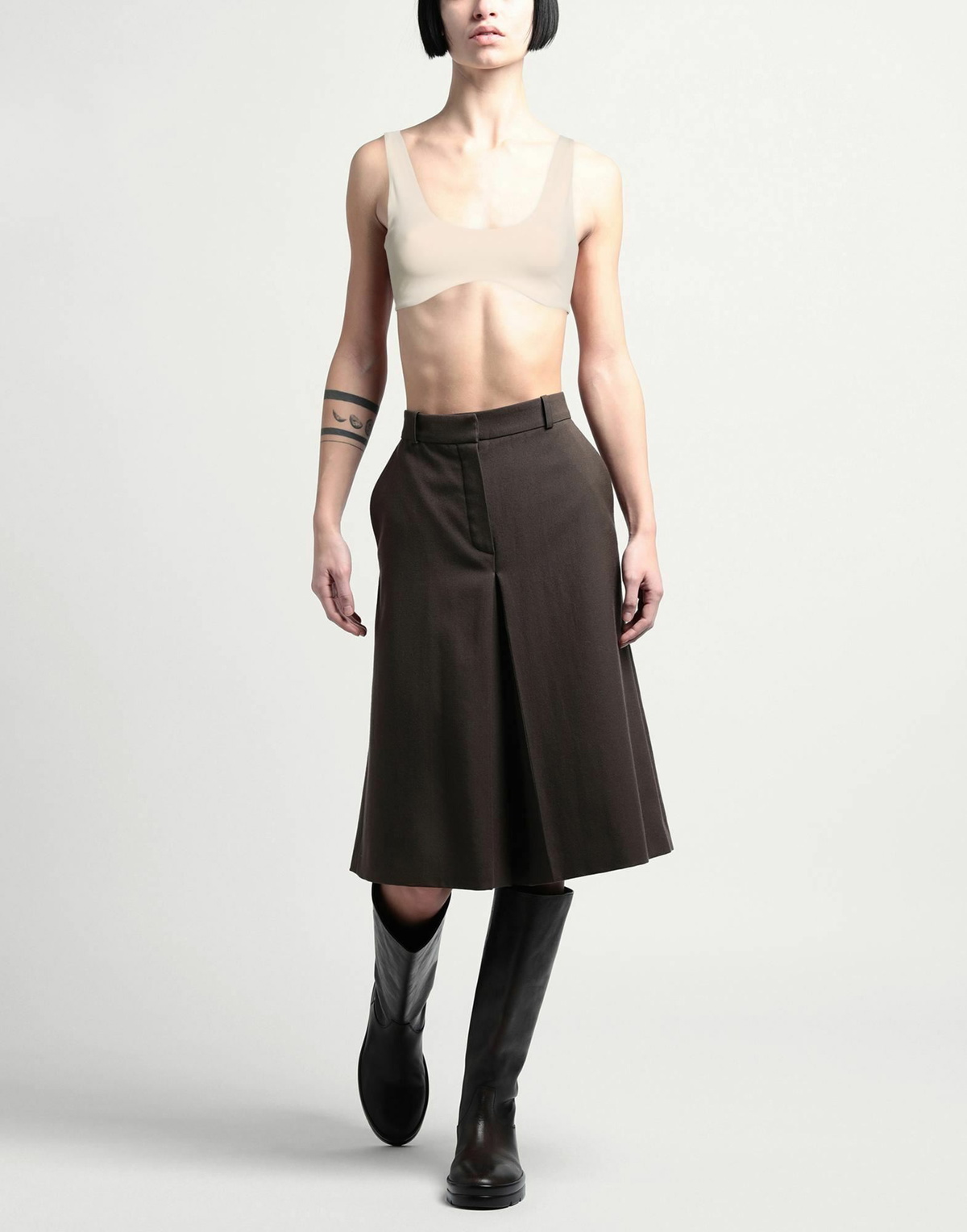Joah Brown Womens Top in Beige