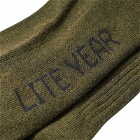 Lite Year Crew Sock in Army Green