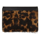 Dries Van Noten Brown and Black Leopard Card Holder