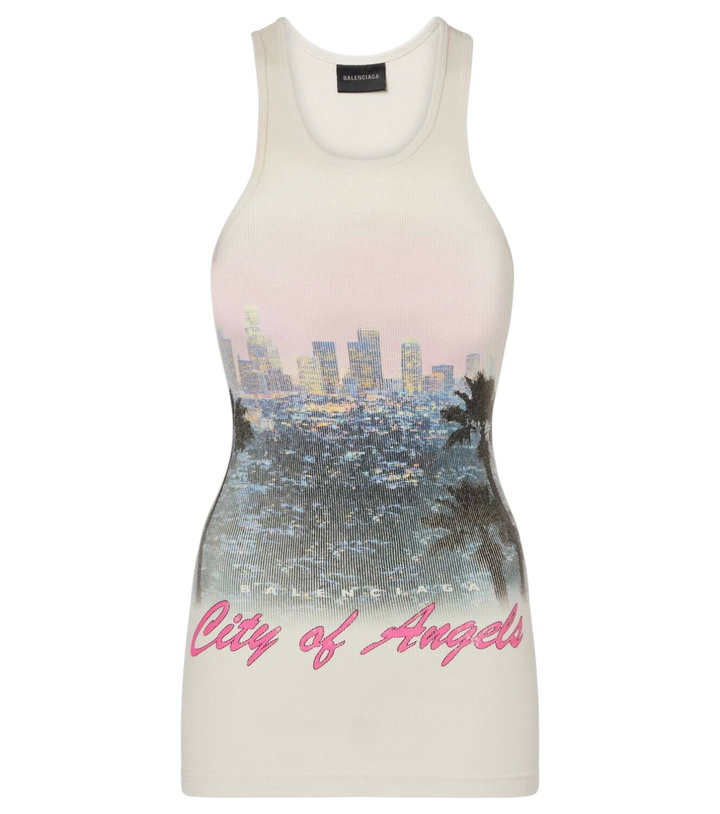 Photo: Balenciaga City of Angels cotton tank top
