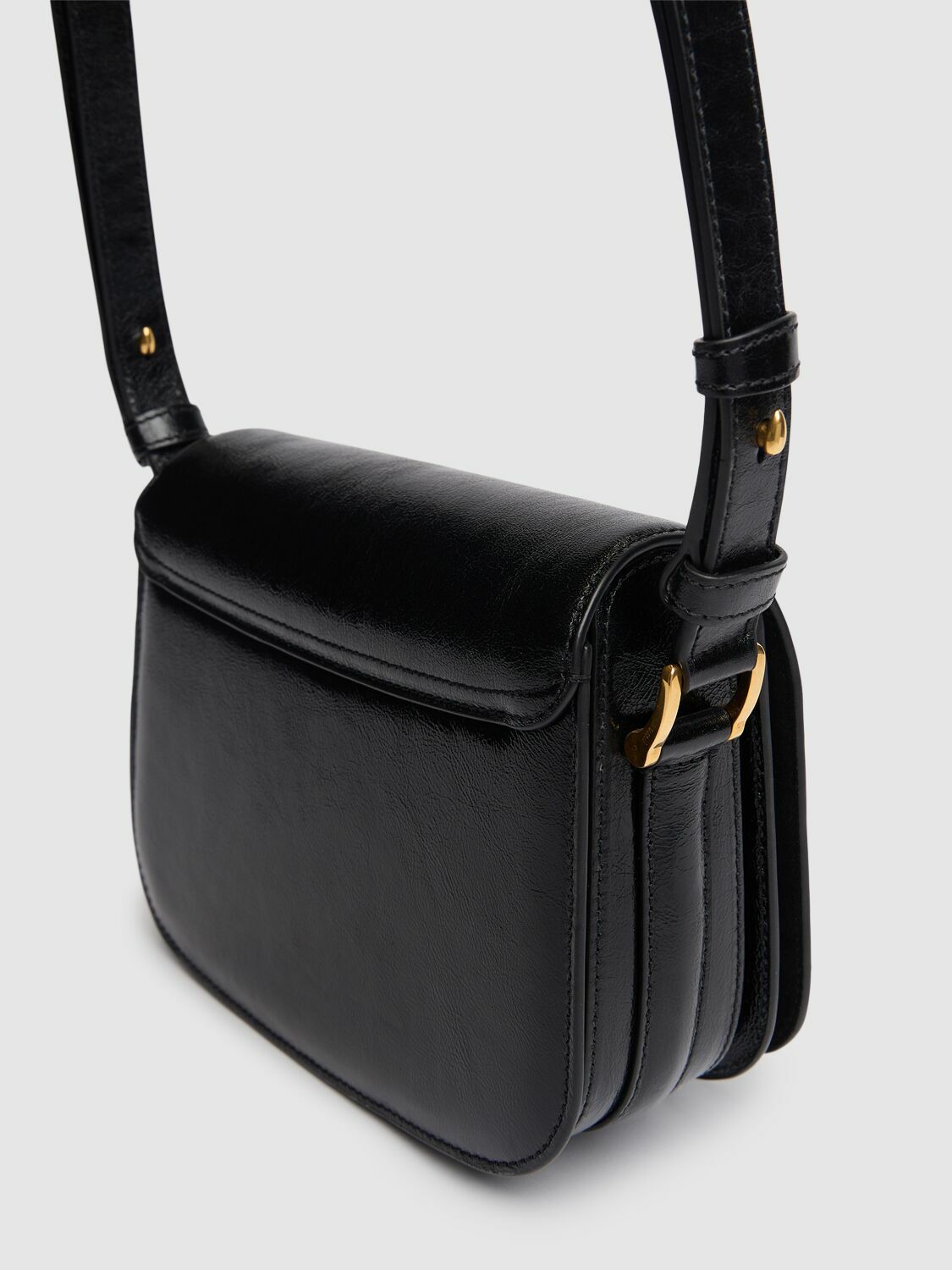 AMI PARIS Paris Paris Shiny Textured Leather Bag AMI