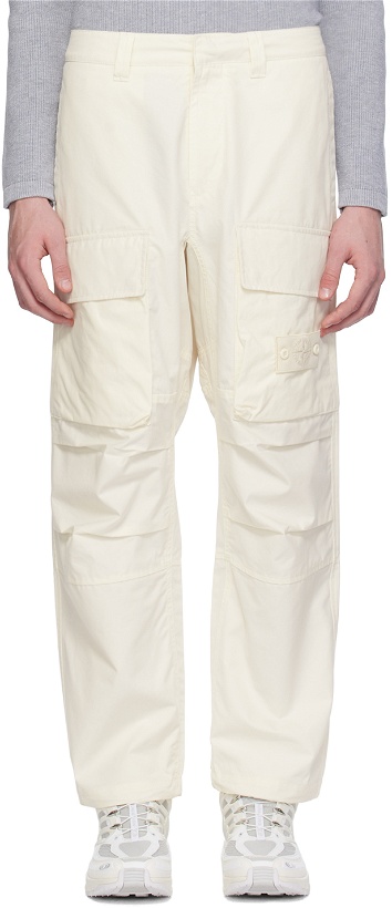 Photo: Stone Island Off-White Patch Cargo Pants