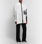 AMBUSH® - Oversized Appliquéd Cotton-Poplin Shirt - White