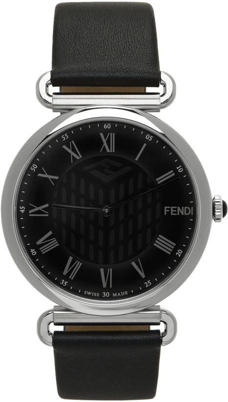 Photo: Fendi Black & Silver Palazzo Watch