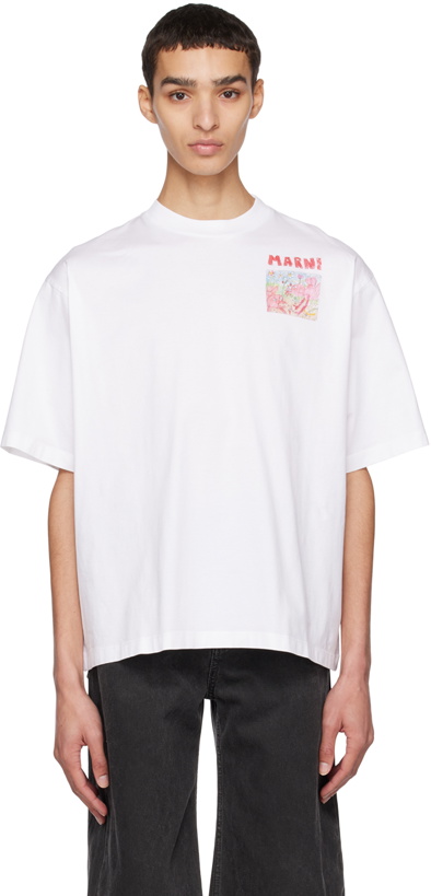 Photo: Marni White Printed T-Shirt