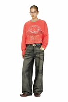 Diesel Long-sleeve T-shirt with concert graphics - T-Shirts Mens in Red