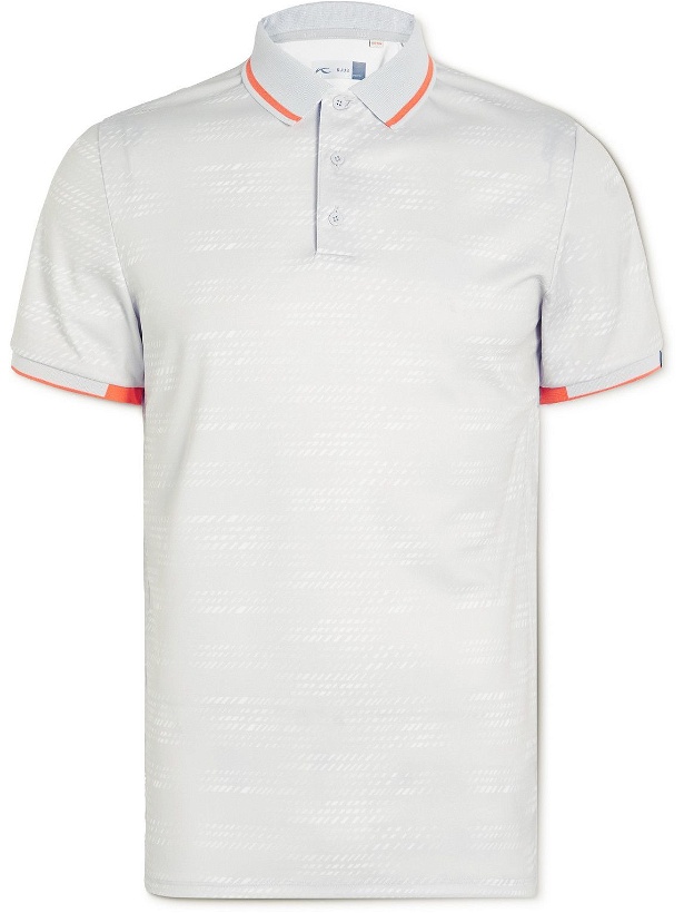 Photo: Kjus Golf - Printed Jersey Golf Polo Shirt - Gray