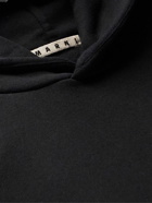 Marni - Logo-Print Cotton-Jersey Hoodie - Black