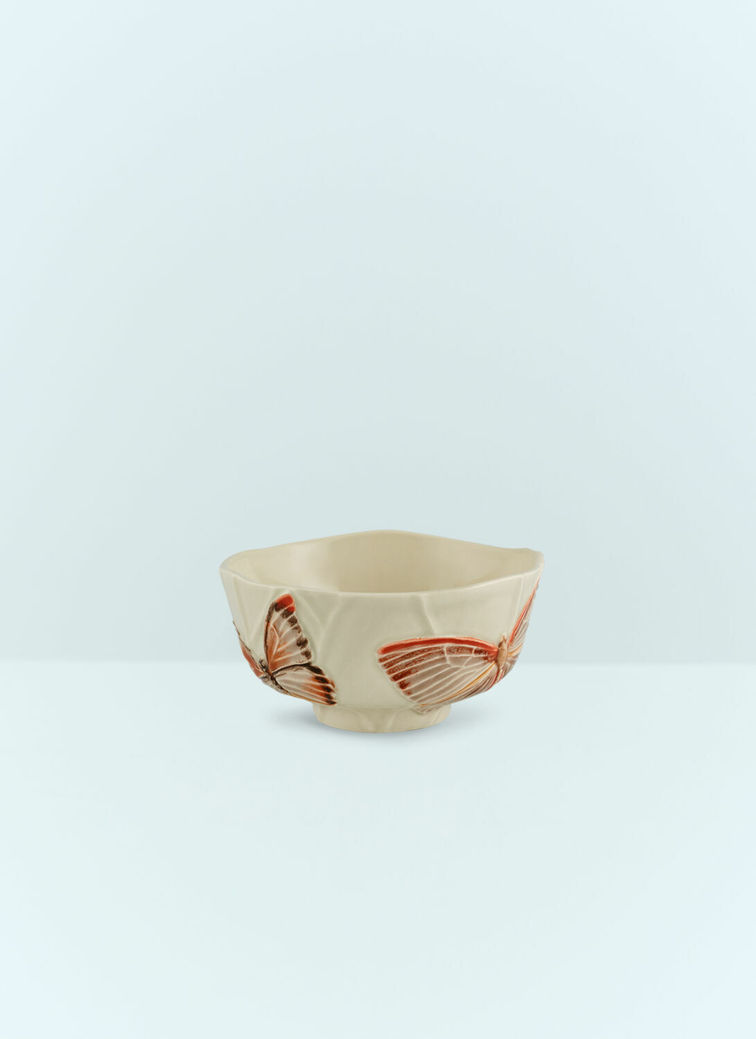 Bordallo Pinheiro Set Of Two Cloudy Butterflies Bowls