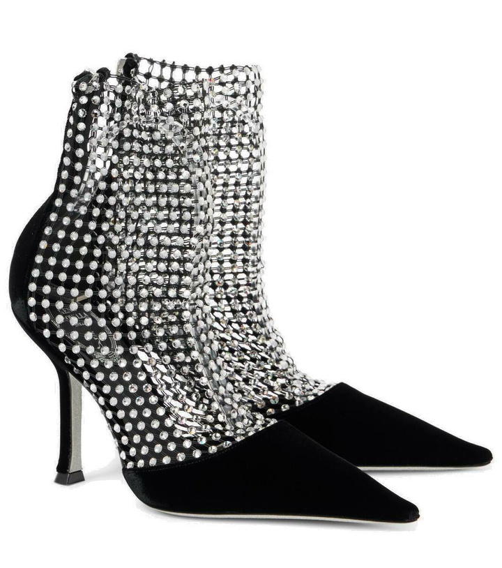 Photo: Rene Caovilla Galaxia embellished velvet ankle boots