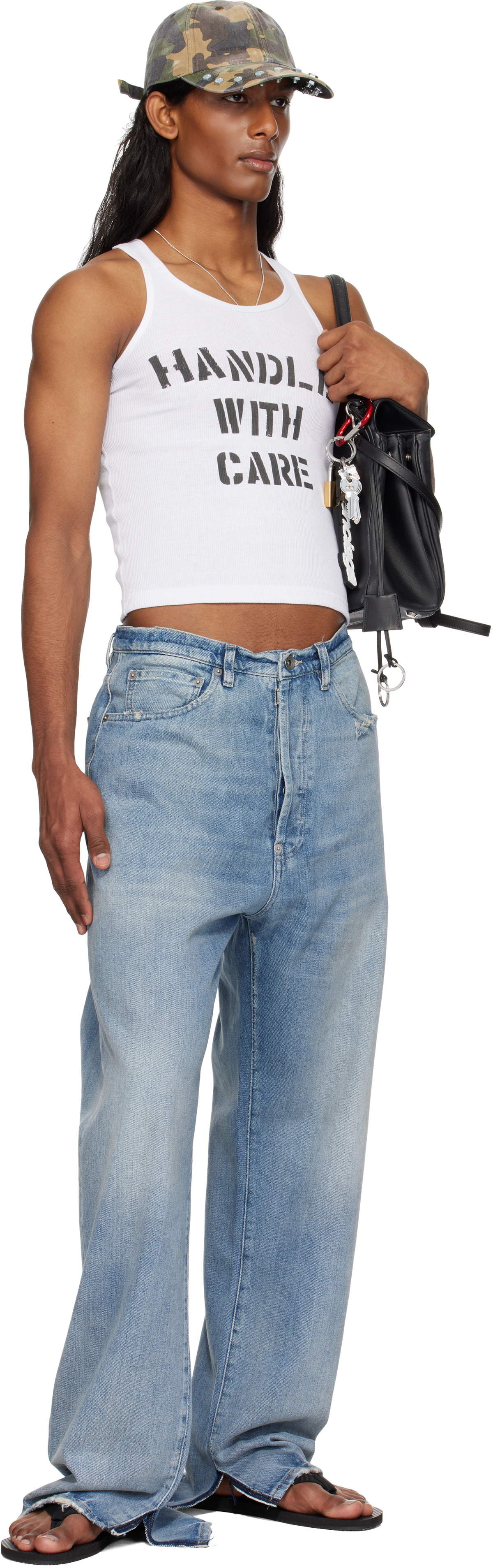 Ashley Williams White 'Care' Tank Top Ashley Williams