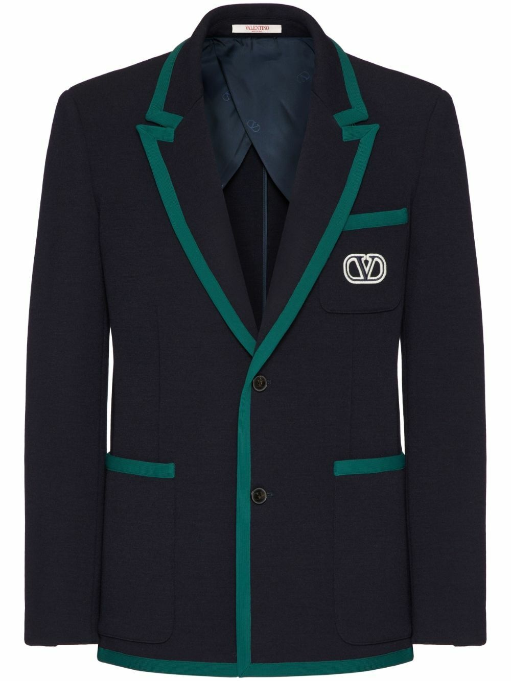 Valentino - Cotton-Jersey, Satin and Denim Hooded Bomber Jacket - Blue  Valentino