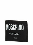 MOSCHINO - Logo Print Leather Bifold Wallet
