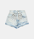 Alessandra Rich Embellished denim shorts