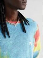 POLITE WORLDWIDE® - Curiosity Logo-Appliquéd Tie-Dyed Hemp-Blend Sweater - Multi