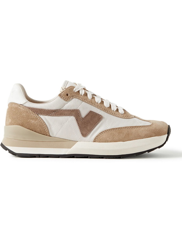 Photo: Visvim - FKT Runner Suede and Leather-Trimmed Nylon-Blend Sneakers - Neutrals